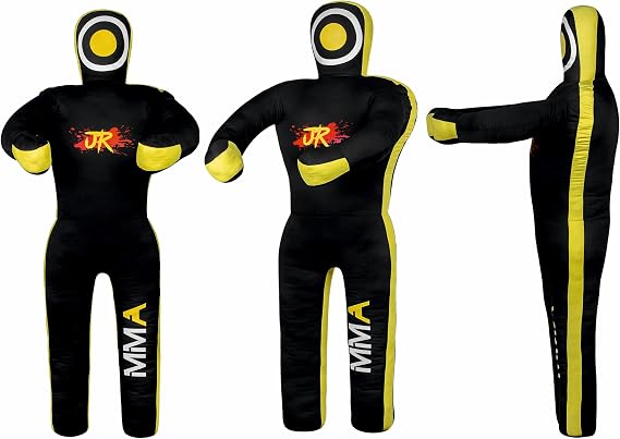 MMA Practice Dummy (Standing Position) for Boxing, Fighting, Throwing, Grappling, Karate, jiu-Jitsu, Wrestling Training - UNFILLED