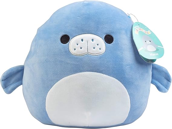 Squishmallows Original 8-Inch Maeve the Manatee - Official Jazwares Plush - Collectible Soft & Squishy Manatee Stuffed Animal Toy - Add to Your Squad - Gift for Kids, Girls & Boys