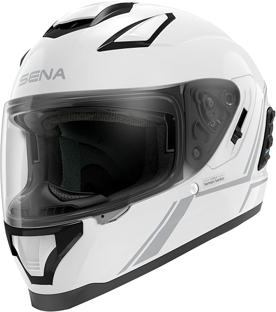 Sena Stryker Full Face Bluetooth Helmet w/Sound by Harman Kardon Dual Visor Helmet with Integrated Mesh Intercom System / MP3 / Voice Dial