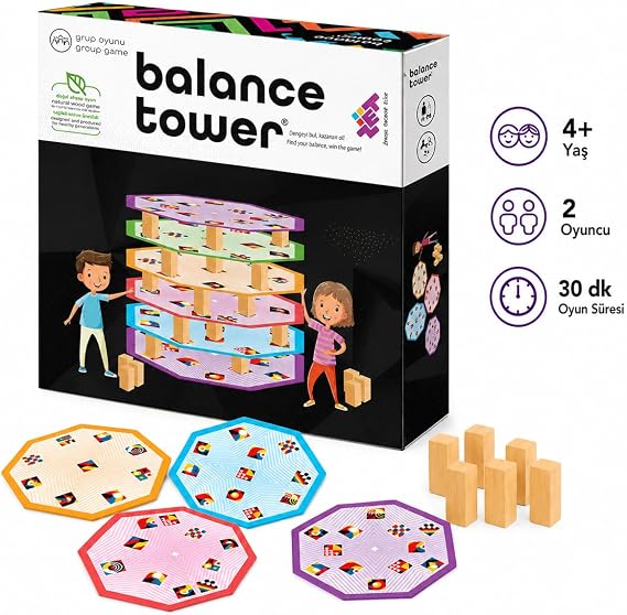 Zet Zeka Balance Tower ve Akıl Oyunu 4+ Yaş 2+ Oyuncu