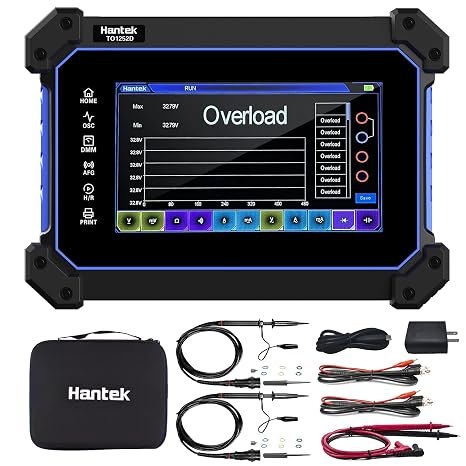 Hantek TO1252D Oscilloscope, 250MHz 2CH OSC Multimete Waveform Generator