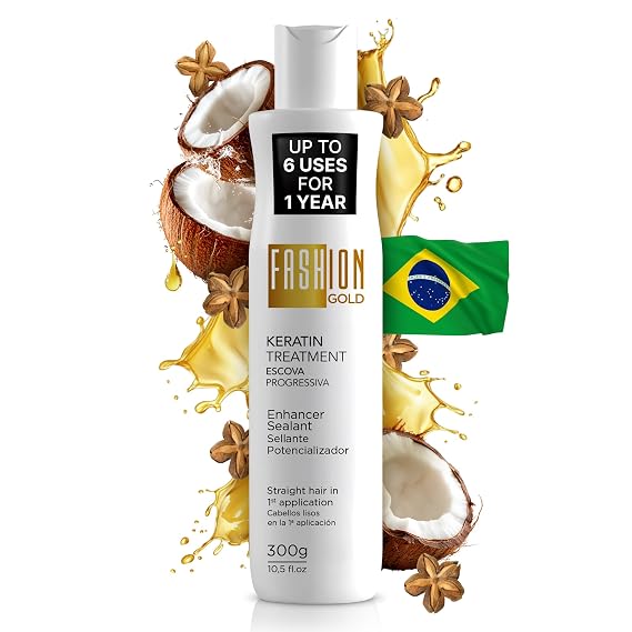 Fashion Gold Progressiva Keratin Hair Treatment for Straightening, 300g