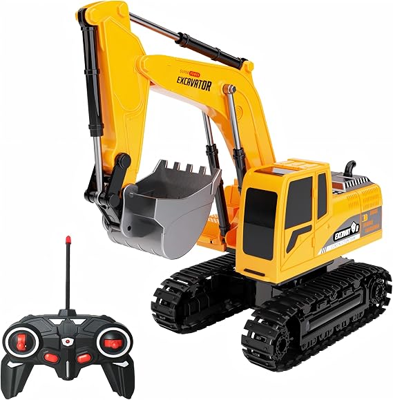 Remote Control Excavator,Remote Control Digger Excavator Toys,Engineering Sand Digger Construction Vehicle Toy RC Excavator Toy Cars for Kids