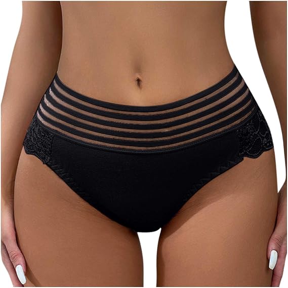 Panties for Women Underwear Sexy Lace Boyshort Hipster High Waisted Cheeky Panties Seamless Invisible Bikini Briefs