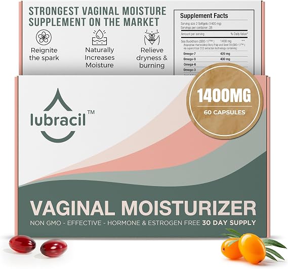 Lubracil Vaginal Moisturizer for Women, Hydrating Formula - 60 Count,1 Pack