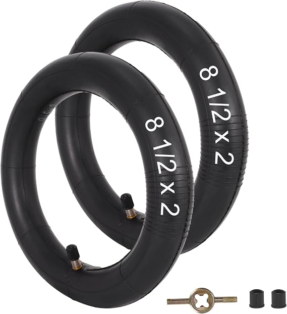 RUTU 8.5 Inch Scooter Inner Tubes, 8 1/2x2 E-Scooter Tube, 50/75-6.1 2-Pack | Replacement Compatible with Gotrax Gxl V2/Xiaomi M365/Pro 2/1s Electric Scooter, 50/75-6.1 Pneumatic Tube Scooter Wheels