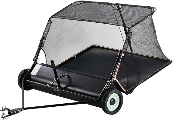 52 inch Tow Behind Lawn Sweeper, 27 cu. ft Large Capacity