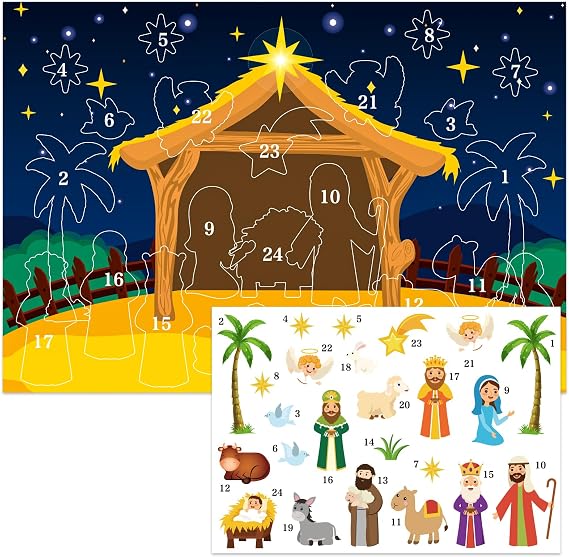 Nativity Advent Calendar 2026 - Religious Nativity Scene