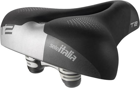 Selle Italia T 2 Flow Saddle, Black/Hi-Viz