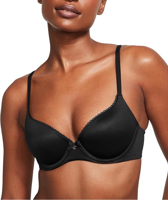 Victoria's Secret Body by Victoria Lightly Lined Demi Bra, Black Smooth, 34A