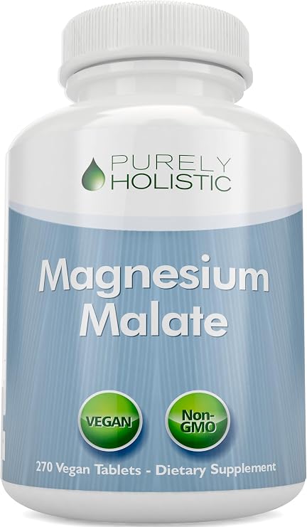 Magnesium Malate 400MG Elemental Mag Per Serving, 4+ Month Supply, Vegan