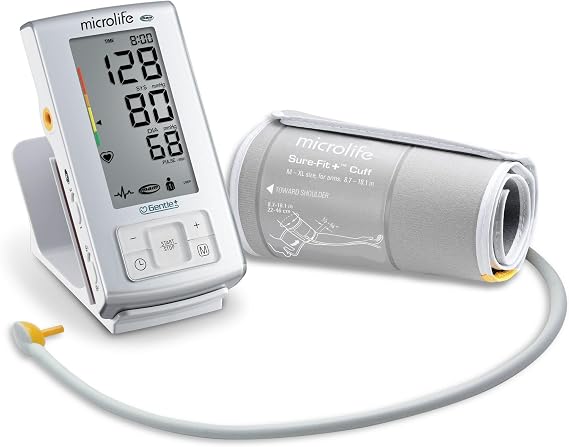 Microlife Series 600 Automatic Upper Arm Blood Pressure Monitor for 2 Users, Stores up to 198 Results, Wide-Range Cuff Fits Adult Arms <18.1 in (size M L), Smart Tracking Software