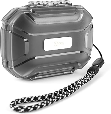 YINYOO Hard Shell IEM Case,Earbud Case,Shockproof Water-Earphone case for DC01 Pro,zar, Castor, edx pro, Tangzu Waner,chu 2, aria, Blessing IEM and Cables Clear Black