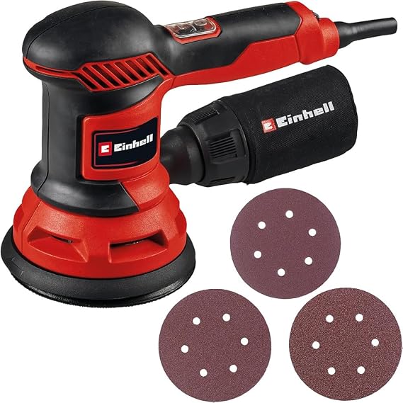 Einhell Eksantrik Zımpara TC-RS 425 E (425 W, Ø 125 mm zımpara diski, P60, P80, P120 zımpara kağıdı dahil) – 4462005