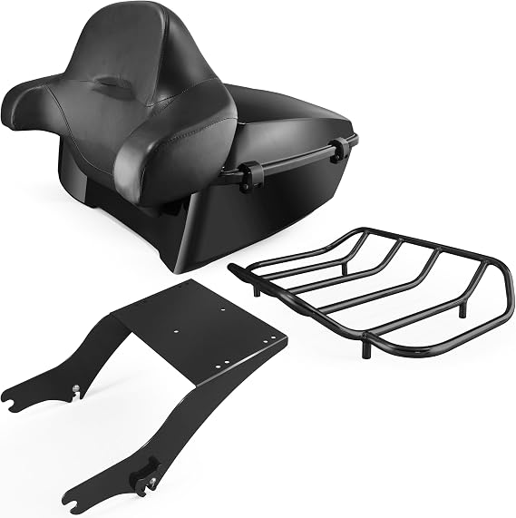 King Tour Trunk w/Mounting Rack & Top Rack for Harley Touring 1997-2008
