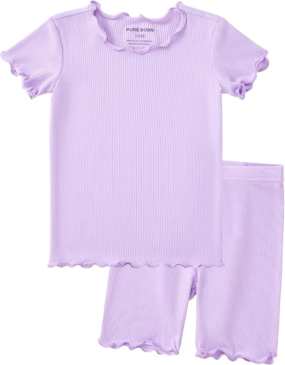 pureborn Baby Pajamas Set Toddler Snug Fit Cotton Sleepwear 2pcs 12M-7Y