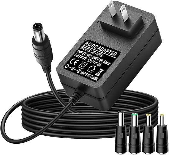 12V AC/DC Charger Power Cord Compatible for Seagate Freeagent Goflex, Backup Plus SRD0SD0, WD Western Digital, Elements Desktop, Fantom Drives, WD_Black D10, Avolusion PRO-5X External Hard Drive