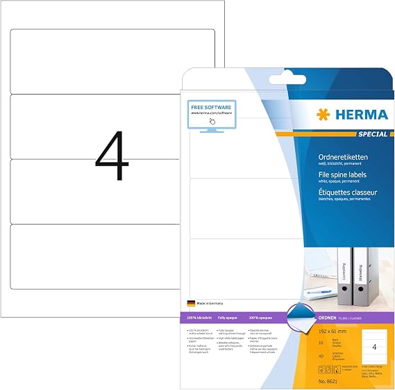 Herma Folder Spine Labels