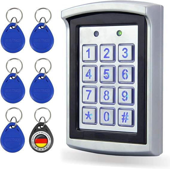 MATHFEL Smart Lock Electronic Door Lock for Front Door Weatherproof Code Lock with RFID IP66 2 Relays Door Opener with Code Smart Door Lock Automatic Door Lock