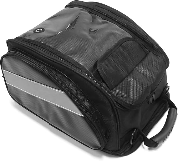 MZS Motorcycle Tank Bag, 19-24L Expandable Strong Magnetic Dual Use Storage