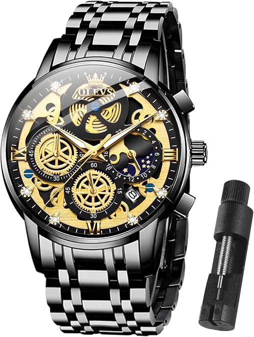 OLEVS Watch Men Stainless Steel Watches Luxury Chronograph Men Wrist Watch