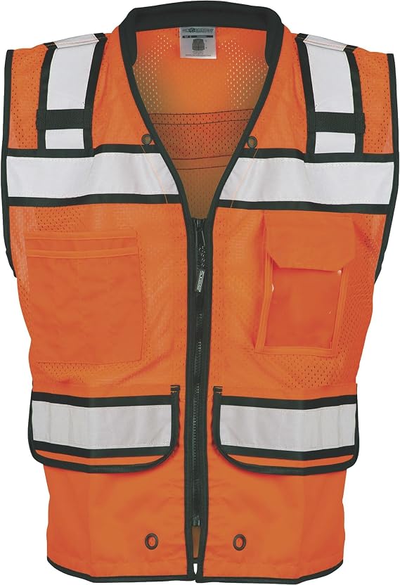 ML Kishigo High Performance Surveyors Zipper Vest L Orange