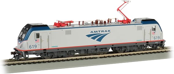 Bachmann Trains ACS-64 Dcc Wowsound Equipped Electric Locomotive AMTRAK #619 - HO Scale Prototypical Silver