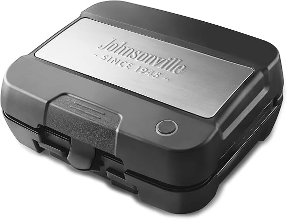 Johnsonville Sizzling Sausage Grill Plus, Indoor Electric Grill, 3 in 1 Design BTG-500 Dinner Sausage, Breakfast Links and Patties, Easy to Use, Brats, Grilling, Great Gift, Father's Day