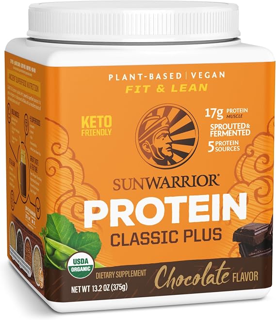 Sunwarrior Classic Plus Organic (375g) Chocolate - Proteins - Vegan Protein