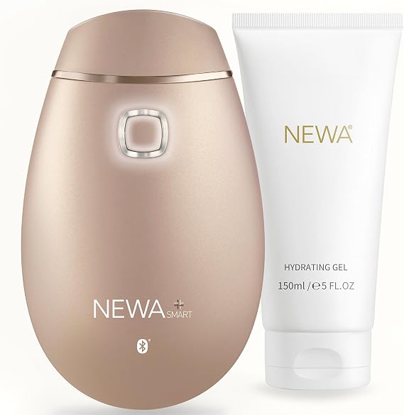 NEWA RF Wrinkle Reduction Device (Wireless)(with 1 Gel), Home Use Tightening Device for Wrinkle Removal,Skin Tightening,Light Spots-Professional Skin Care Facial Device (Gold Cordless)