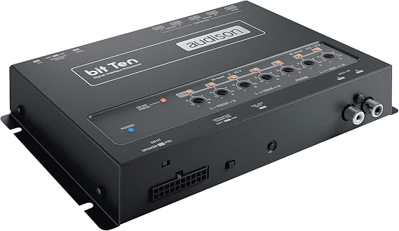 Audison BitTen Sound Processor - 32 bit DSP, 24 bit AD/DA, 9 Channels, RCA, Panel/Rack Mounting - Car Audio Processor