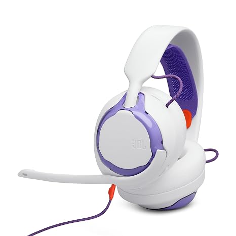 JBL Quantum 250 Wired Gaming Headset Spatial Sound Mic - White | Plug And Play 3.5mm Connection For PC, Xbox, PlayStation, Switch, With Detachable Boom Arm And Lightweight Over Ear Comfort