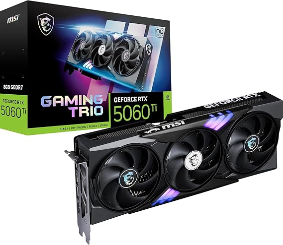 MSI GeForce RTX 5060 Ti 8G GAMING TRIO OC Graphics Board VD9177