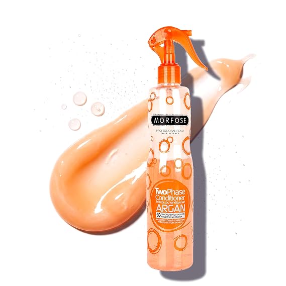 Morfose Professional Argan Leave-In Conditioner, Heat Protectant for Hair, Heat Spray Protection for Hair, Detangler Spray, Protector Termico para Cabello, (large, 13.52 Fl Oz)