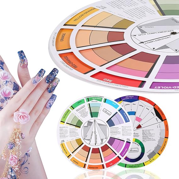 Color wheel, Pocket for color mixing, Color circle colors learning Mixing Painting Teaching Tool Art Course Wheels Color 23.5cm
