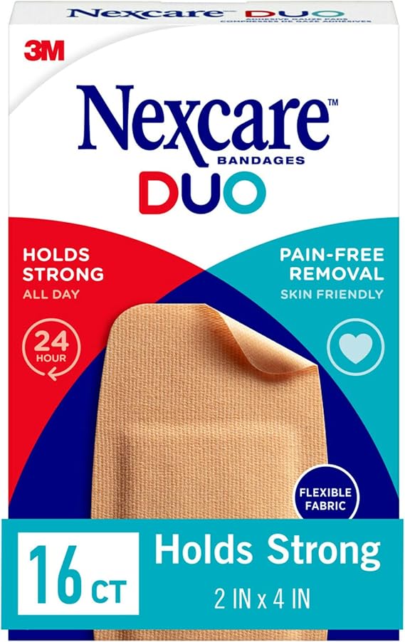 Nexcare Duo Bandages DSA-16-CA, Knee and Elbow, 16ct