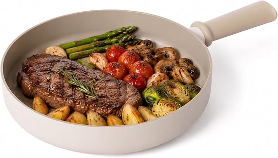 Neoflam Chou Chou 9.5-Inch Ceramic Nonstick Frying Pan, Induction Skillet
