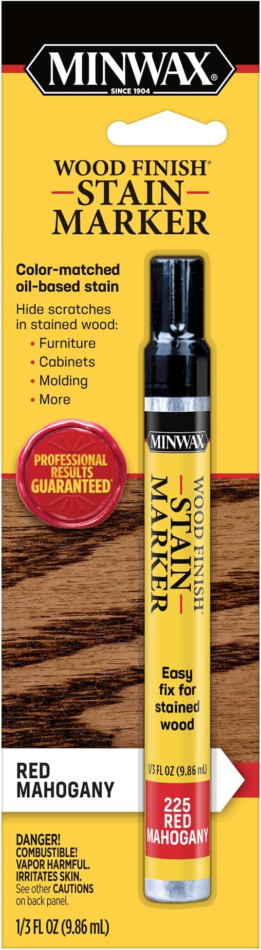 Minwax Wood Finish Stain Marker, Red Mahogany, .33 oz
