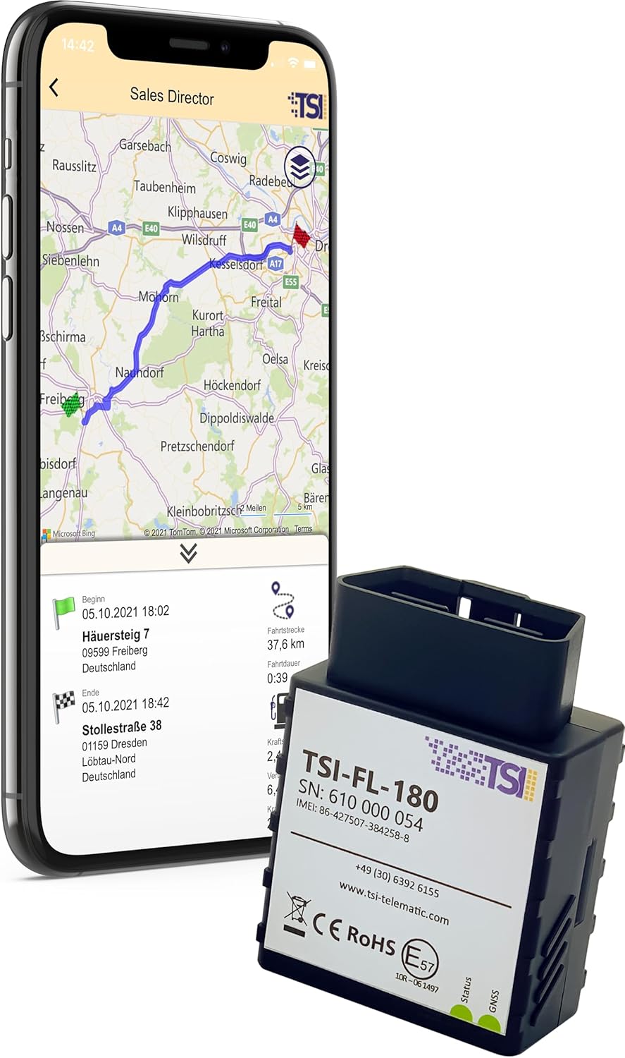 TSI Automatic AI Logbook with GPS Tracking/OBD2 (24 Months)