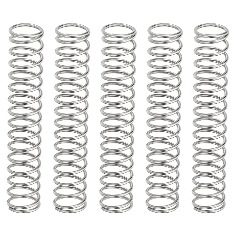 sourcing map Compression Springs,0.8mm Wire Dia 8mm OD 45mm Length 5Pcs