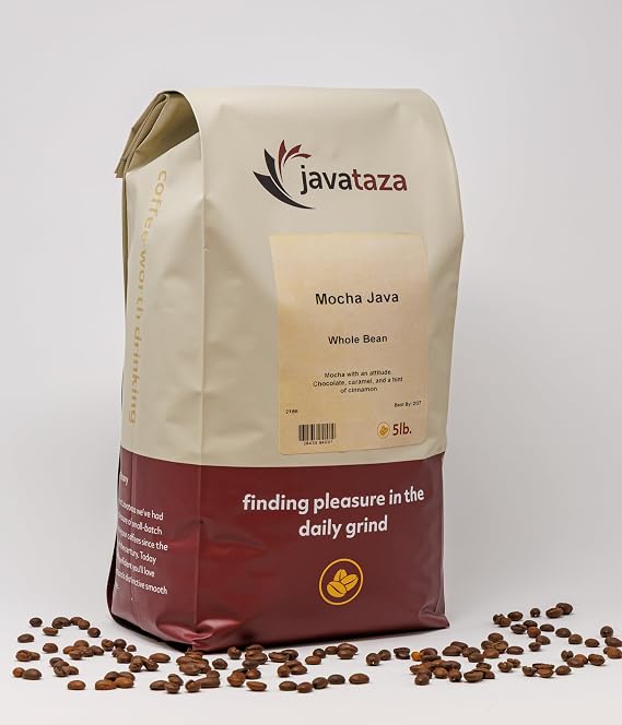 Mocha Java Ground Coffee 5lb. - Fairly Traded, Naturally Shade Grown