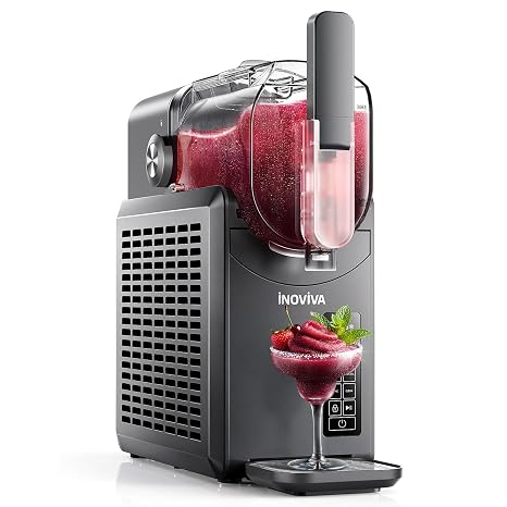 INOVIVA Slushie Machine, Total Capacity 88oz, 64oz Safe Fill Line, No Ice Needed, 5 Preset Programs, Frozen Drink Maker for Margaritas, Frappes, Milkshakes