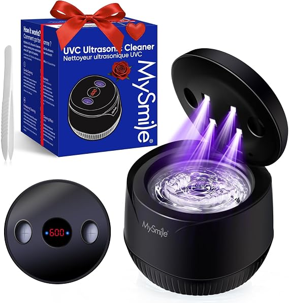 MySmile MS100 Ultrasonic Retainer Cleaner with UV Light & Digital Timer