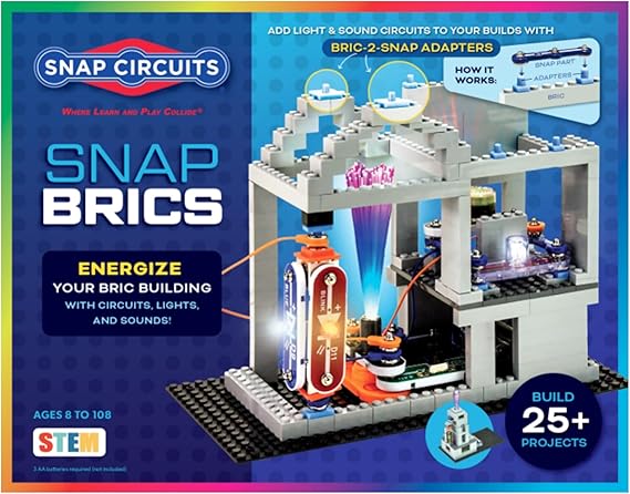 SNAP CIRCUITS BRIC Structures STEM Building & Electronics Kit, Ages 8+