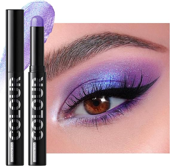 Glitter Eyeshadow Stick,Holographic Metallic Iridescent Eye Shadow Pen