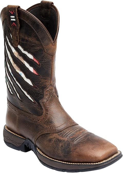 Cody James Men's Lite Flag Western Boot Wide Square Toe D M US