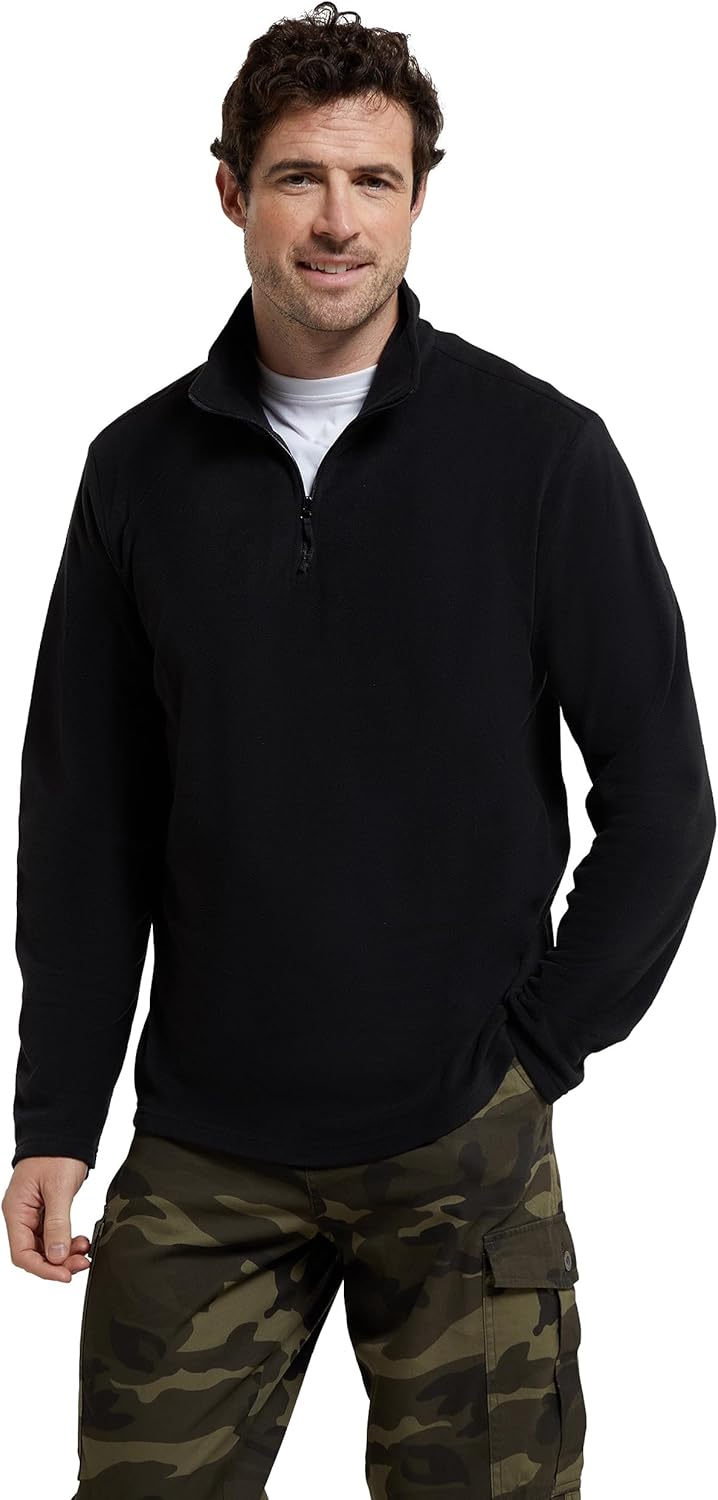 Mountain Warehouse Camber II Mens Half-Zip Fleece - Lightweight & Quick Dry Microfleece - Autumn, Winter, Outdoors