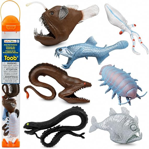 Safari Ltd. Deep Sea Creatures Toob - 7 Animal Figurines Toy Set for Kids