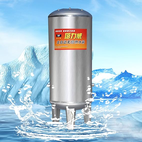 60L 160L 200L 250L 300L Vertical Well Pressure Tank, 304 Stainless Steel Water Pressure Tanks for Water Supply, Pressurized Water Storage Bladder for Hot Water Heater(Size:15.9Gal/60L)