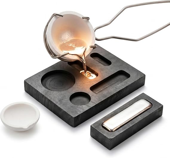 Graphite Metal Melting Casting Kit: Small Mold for Gold Silver Copper
